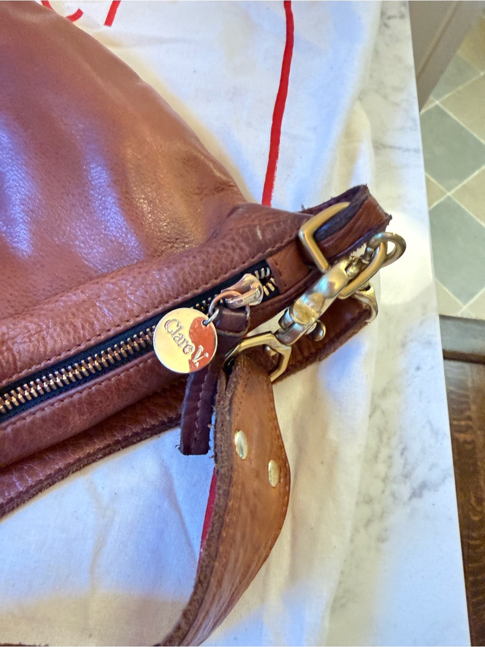 Clare V. Moyen Messenger Bag - Tan - Picture 5 of 6